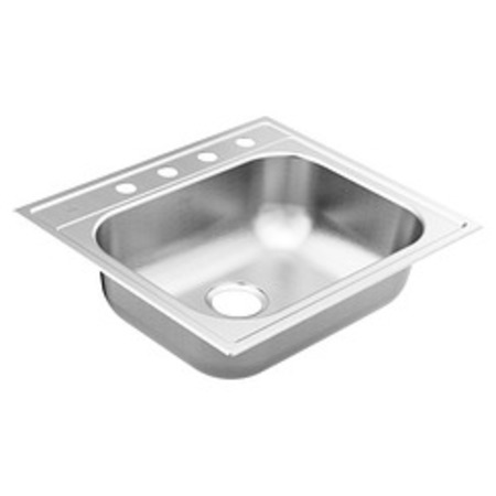 MOEN 25"X22" Stainless Steel 20 Gauge Single Bowl Drop In Sink GS201964BQ